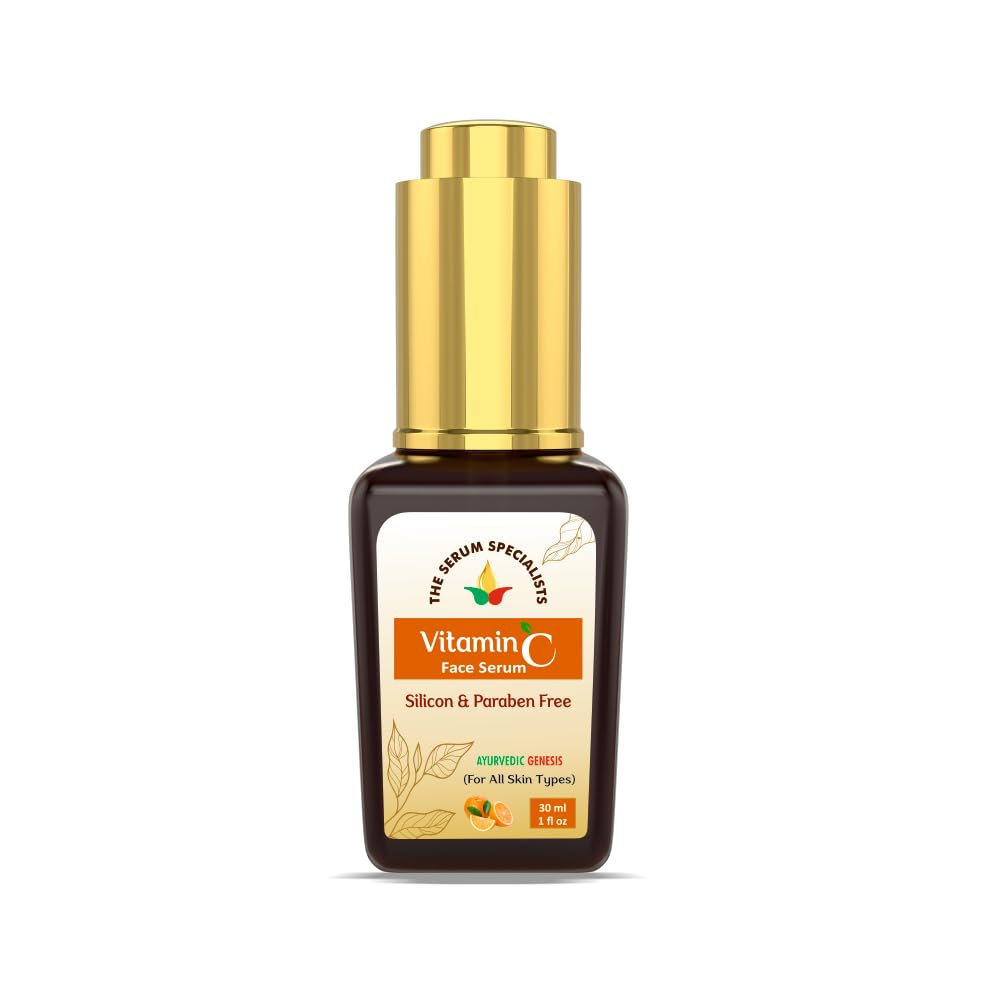 Image of Vitamin C Face Serum For Glowing Skin | Helps In Dark Spots Reduction & Provides Moisturization | Glowing & Brightening Skin | 100% Vegan All Skin Types - 30ml