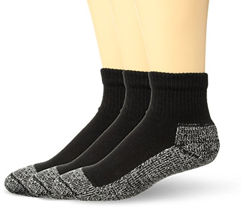 Cushees Black Thick Ankle Socks, 3-Pack (Men's 166XL)