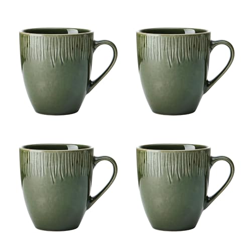 Mikasa Jardin Stoneware Mugs Set, 420 ml Capecity (4 Pieces)