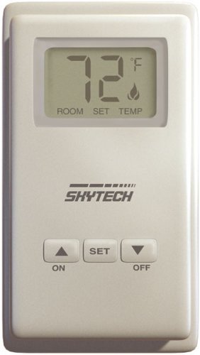 (Thermostat, Wired) - Skytech 9800333 TS-3 Wired Wall Mounted Fireplace Thermostat Control