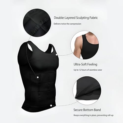 Selure Shaping Tank 2.0, Selure Compression Shirt,2025 Upgraded Shaping Tank Tops for Men Build A Toned Body2