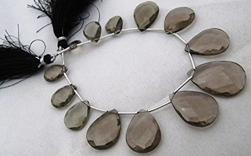 Quartz Fumé véritable contre les pierres ternes : perles facettées 8" mini