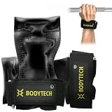 ボディテック パワーグリップ 筋トレ ラバーグリップ 手首サポーター 握力補助 トレーニング グローブ 懸垂 左右セット MLサイズ ブラック イエロー