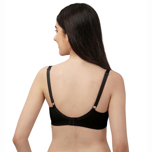 Image of SOIE Women's Cotton Spandex Non Padded Non Wired Full Coverage Encircled T-Shirt Bra with Adjustable Straps & U-Back - Everyday Comfort Fit