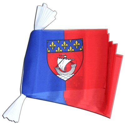 Guirlande drapeau France Paris 5,9 m pour célébrer les victoires sportives