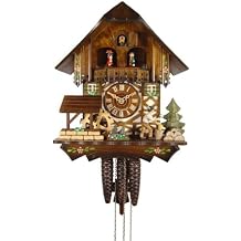 Cuckoo Clock Black Forest House, Mill Wheel, Lumberjack 4.0304.10.C
