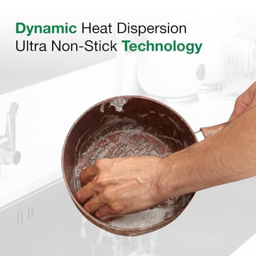 Copper Stone Pans: Saucepans - 6 Piece pan Sets in The Amazing Copper Stone Range of Non-Stick cookware