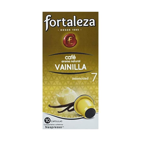 Café Fortaleza Cápsulas De Café Con Aroma Compatibles Con Nespresso - Pack 5 X 10 - Total Cápsulas, Vainilla, 50 Unidad