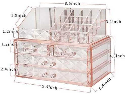 ZHIAI Stackable cosmetic organizer with drawers, easy to organize cosmetic products accessories Suitable for vanity, toilet, bathroom and bedroom organization and storage - Image 7