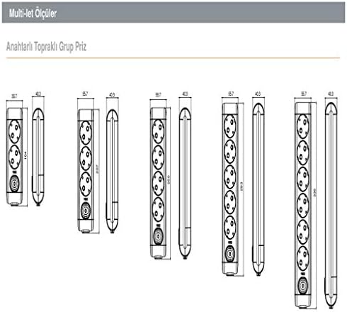 Viko Multi-Let 3lü Topraklı Kablolu Ç.K 3mt Priz, Beyaz - Görsel 3