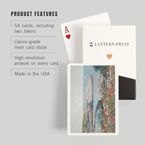Cartas de Póker Lantern Press Maine Poppies 52 piezas miniatura 3