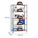 SimonRack SI414 Regal mit 5 Regalen, Blau/Orange/verzinkt, 2000 x 1000 x 400 cm
