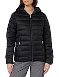Materiale trapuntato CMP - Woman Jacket Fix Hood, Woman, Nero, D40