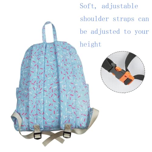 Ice Cream Backpack, Ice Cream Drip Backpack for Boys Girls (blue)2