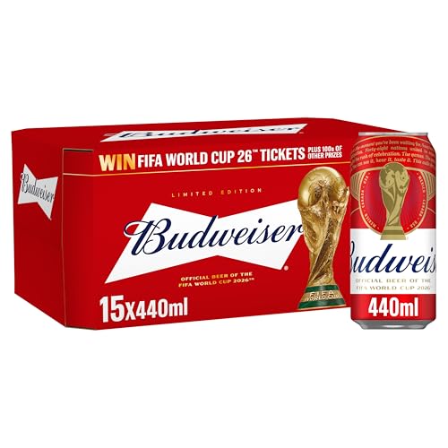 Budweiser Lager Beer Cans 15 x 440ml