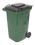 Vestil TH-64-GRN High Density Polyethylene 64 Gallon Trash Can Green