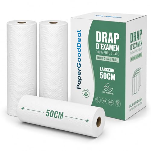 Drap d'examen 1215 feuilles pour gynécologie pédiatrie et thérapie corporelle