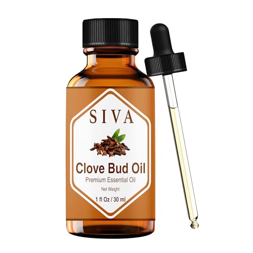Image of Siva Clove Bud Essential Oil 1 Fl Oz - for Diffuser, Skin & Hair Care - Ideal for Massage & DIY Blends- with Dropper