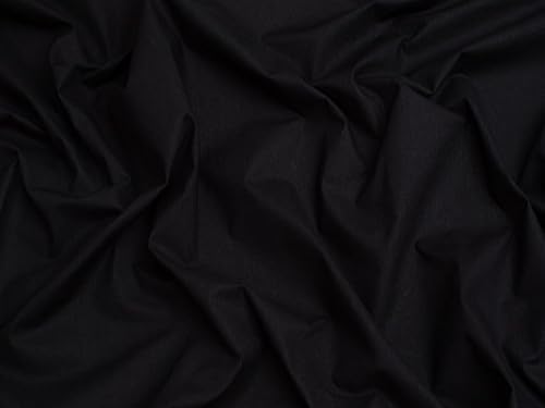 Minerva Klona Tissu 100 % coton Noir Vendu au mètre