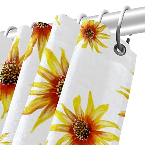 Rideau de douche tournesol 168x183 cm anti-moisissure imperméable