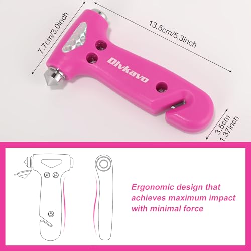 Image of Window Breaker, 3-in-1 Emergency Escape Tool with Car Safety Hammer and Seat Belt Cutter, Safety Emergency Car Escape Tool Gift for Women