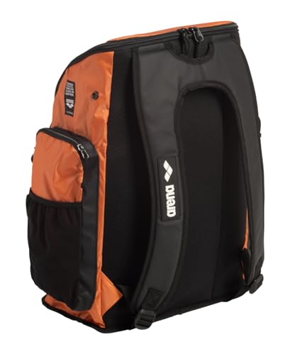 Image of ARENA Spiky III Backpack 45 Swimming Athlete Sports Gym Rucksack Large Training Gear Equipment Swim Bag for Men and Women, 45 Liters, Orange