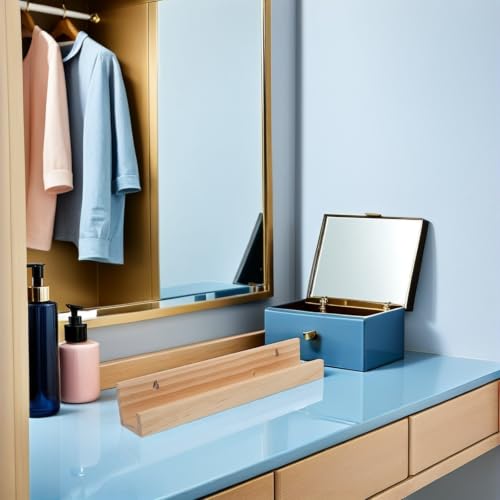 Estante de madera para vinilos con estructura resistente para el dormitorio 7