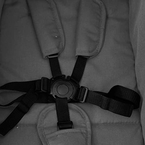 Geschwisterwagen, MOONAIRY Zwillingskinderwagen, Geschwisterbuggy, Double Stroller, Doppelkinderwagen, Dunkelgrau und Schwarz Stahl