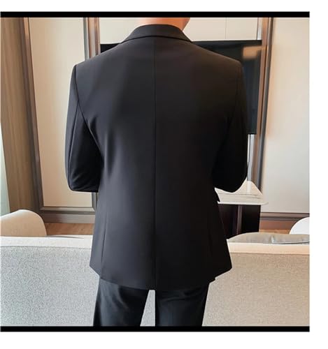 Strap Decoration Suit Jacket for Men Slim Casual Business Stylish Office Wedding Groom Social Blazers4