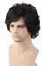 Topcosplay Mens Wigs Black Short Wavy Shaggy Style Layered Cosplay Halloween Costumes Male Wig