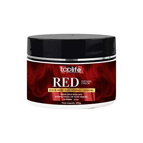 Máscara Matizadora Tonalizante Vermelha Red Toplife 250gr