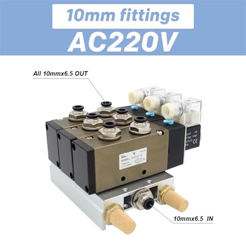 Électrovanne quadruple 4V410-15 réduction sonore pour distribution d'air