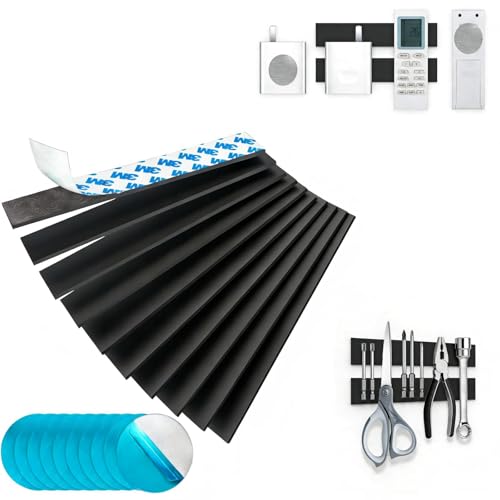 10 Stück Magnetstreifen Selbstklebend Magnetband Stark Magnetklebeband,Hochbelastbarer Haftmagnet für ordentliche Projekte mit Metallplatten starker Halt und langlebig – ideal für Wand Werkzeugregale