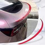 YJMOTOR for Tesla Model 3 Rear Spoiler Original Trunk Wing ABS for 2020-2025 Tesla Model 3 Highland Rear Trunk Spoiler Lip Tail Wing Rear Trunk Lid Model 3 Accessories(Red)