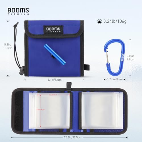 Portefeuille de pêche à la mouche anti-perte avec 10 poches transparentes et clip