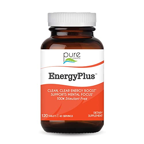 Energy Plus by Pure Essence - Caffeine Free, All Natural Herbal Energy and Focus Supplement - Smooth, No Jitters No Crash - 120 Tablets Energy Plus by Pure Essence - Caffeine Free, All Natural Herbal Energy and Focus Supplement - Smooth, No Jitters No Crash - 120 Tablets