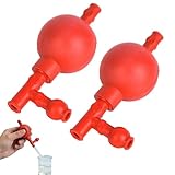 CYSFETENA 2 Stück Peleusball Labor Aus Gummi, Quantitativer Pipettierball mit drei Öffnungen, Roter Quantitativer Pipette Für Fachleute in Der Wissenschaftlichen Forschung(2 Stück)