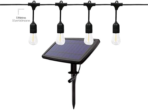 WatioWave KIT 5 MT GUIRNALDA SOLARE CON 10 PORTALAMPARI IP65 DOIK