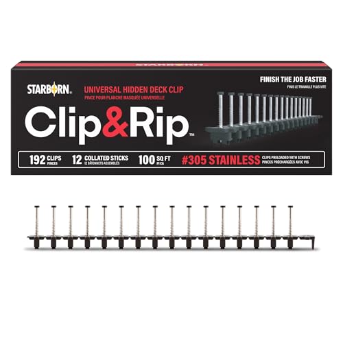 Clip and Rip Hidden Deck Fastening System - 192 Count