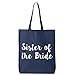 Sister of the Bride Cotton Canvas Tote Bag in Army - One Size