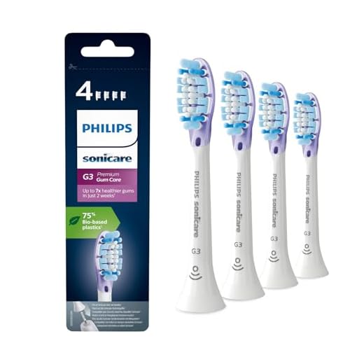 Philips Sonicare G3 Premium Gum Care Tandborsthuvuden - 4-pack - Standardstorlek - Tar bort upp till 10 gånger mer plack - Klickfäste - Exceptionell tandköttvård - Vita - HX9054/17