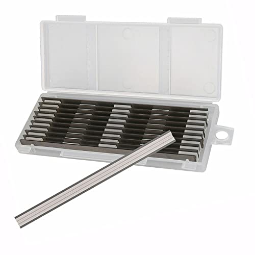 Cuchillas cepilladoras reversibles, caja de 10 cuchillas cepilladoras eléctricas de 82 mm con dos bordes de corte y...