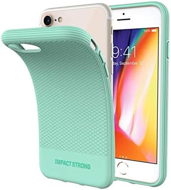 ImpactStrong iPhone SE 2020 Case, iPhone 7/8 Case, Liquid Shield Silicone Rubber Shock-Absorbing Scratch-Resistant Cover for iPhone 7/8 and iPhone SE (2nd Generation) - Mint