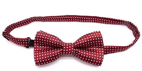 image for Carahere Pre-Tied Little Boy's Polka Dot Bow Ties Baby Solid Color Bow
