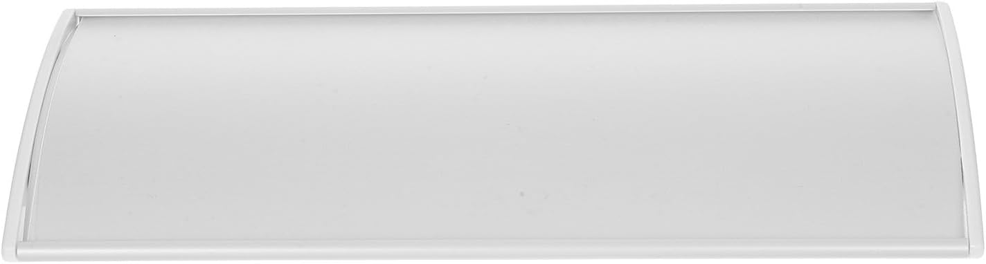 Zerodeko Aluminum Office Door Name Plate Curved Single-sided Blank Door Plaque 21×8cm Silver Aluminum Alloy for School Classroom Workplace