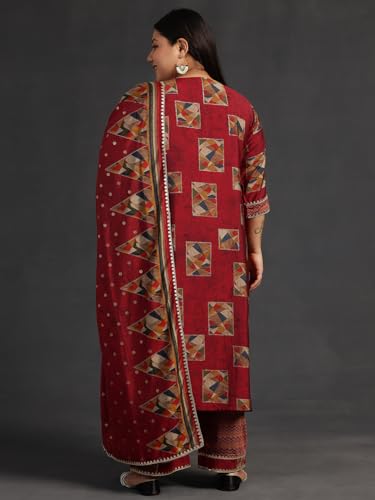 Image of Extra Love By Libas Women's Silk Blend Kurta Set