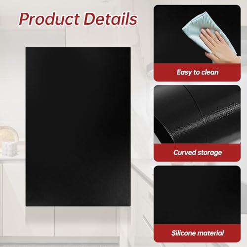 Induktionskochfeld Schutzmatte, 52x61cm Silikon Induktion Schutzmatte, Induktion Herdschutz Matte HitzebestäNdiges Wärmeisolierte Pad Große Induction Cooker Silikonmatte für Induktionsherd
