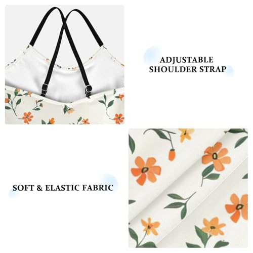 Orange Floral Girls One Piece Swimsuit Beach Swimwear 208582583