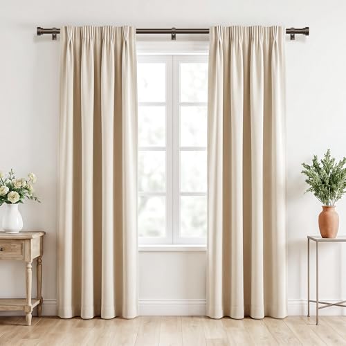 HEI! DEAR Bronze Curtain Rods for Windows 72 to 144 Inch(6-12ft),1 Inch Heavy Duty Curtain Rods,Adjustable Long Curtain Rod,Modern Single Drapery Rods,Telescoping Window Curtains Rods 30-144",Brown by hei! dear - Used condition - Image 2