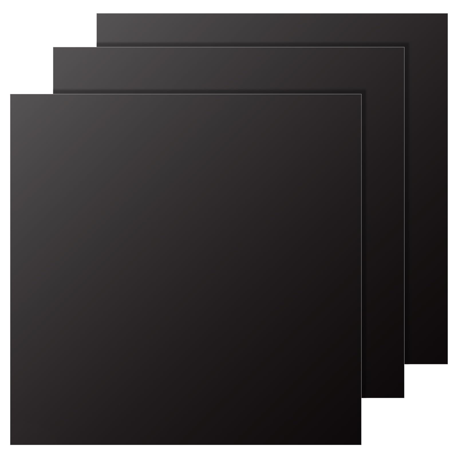 Photo 1 of LOYORTY 3PCS 12 x 12 x 1/16(0.06”) Inch Anodized Aluminum Sheet, 5052 Black Aluminum Engraving Blanks, 1.5MM Thin Metal Plates for Laser Engraving, Crafting, DIY, House Decoration